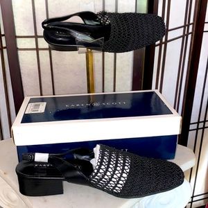 Karen Scott NWOT black sling backs
